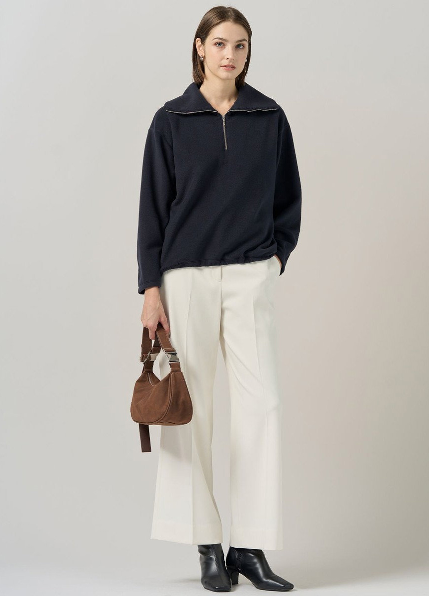 托斯卡納刷毛絨翻領長袖上衣